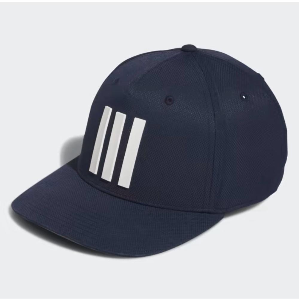 Adidas 3-StripesTour Golf Hat Cap Navy White NWT Performance Adj SnapBack